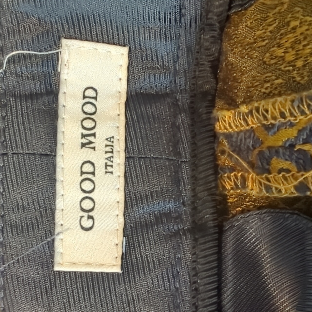 NWT Sz 26 black and bronze jacquard trousers - Picture 8 of 11